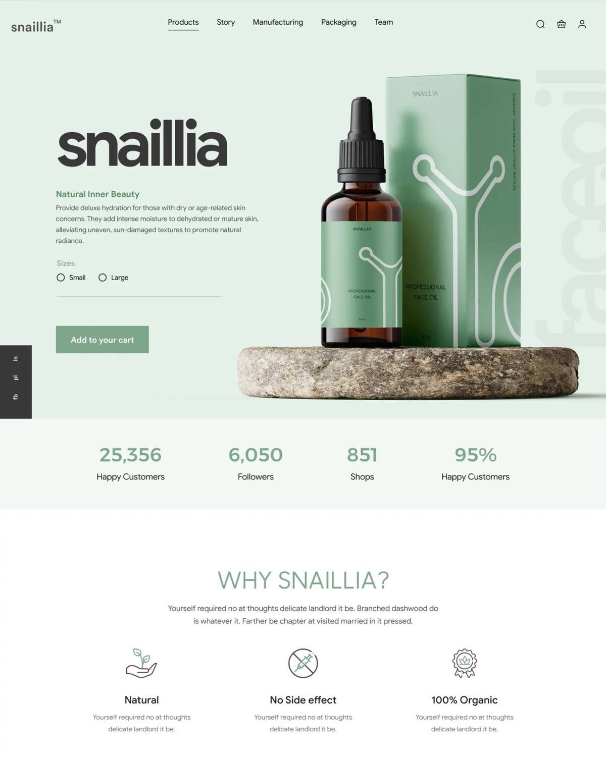 Snaillia landing page